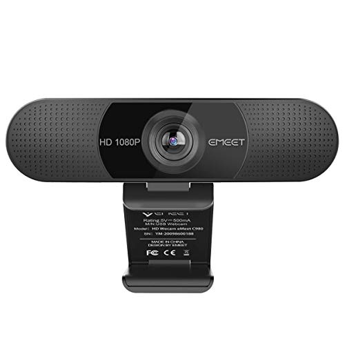 EMEET Full HD Webcam - C960 1080P Webcam mit Objektivabdeckung & Dual Mikrofon, 90 ° Streaming Kamera mit Automatische Lichtkorrektur, Plug & Play, für Linux, Win10, Mac OS EMEET Full HD Webcam - C960 1080P Webcam mit Objektivabdeckung & Dual Mikrofon, 90 ° Streaming Kamera mit Automatische Lichtkorrektur, Plug & Play, für Linux, Win10, Mac OS