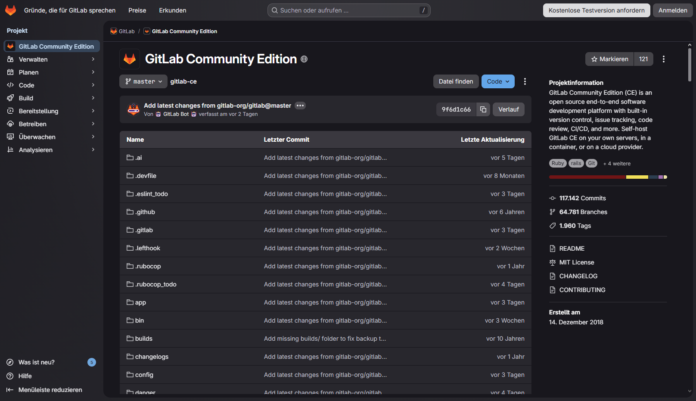 Atlassian Bitbucket Alternative GitLab Community Edition