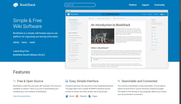Atlassian Confluence Alternative Bookstack