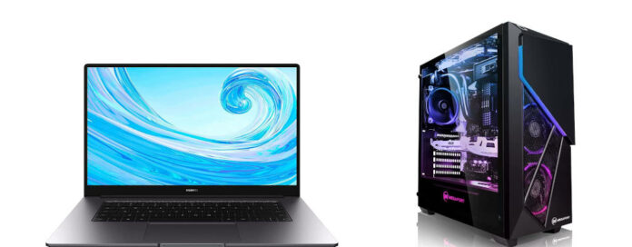 Notebook und PC für den HomeOffice Arbeitsplatz